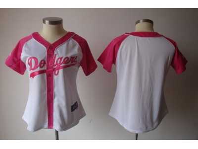 women mlb jerseys los angeles dodgers blank white pink[2012]