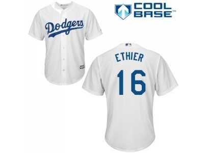 Youth Los Angeles Dodgers #16 Andre Ethier White Cool Base Stitched MLB Jersey