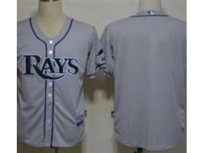 MLB Tampa Bay Rays Blank Grey Jerseys