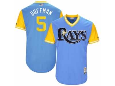Men's 2017 Little League World Series Rays #5 Matt Duffy Duffman Light Blue Jersey