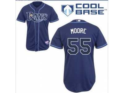 mlb Tampa Bay Rays #55 Moore DK blue(cool base)