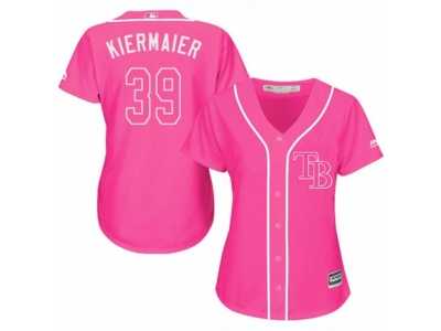 Women's Majestic Tampa Bay Rays #39 Kevin Kiermaier Replica Pink Fashion Cool Base MLB Jersey