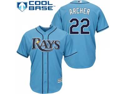 Women's Tampa Bay Rays #22 Chris Archer Light Blue Alternate Stitched MLB Jersey