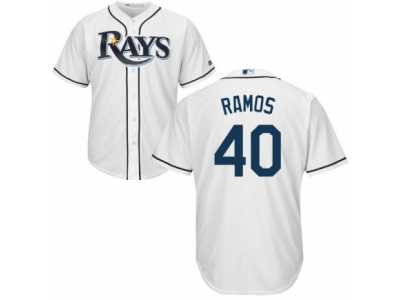 Youth Majestic Tampa Bay Rays #40 Wilson Ramos Replica White Home Cool Base MLB Jersey