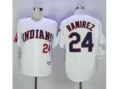 Cleveland Indians #24 Manny Ramirez White 1978 Turn Back The Clock Stitched MLB Jersey