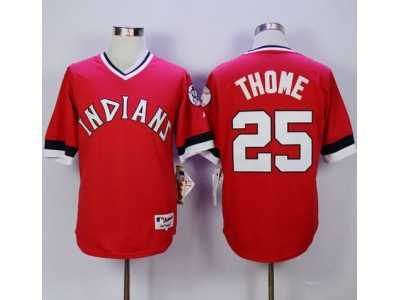 Cleveland Indians #25 Jim Thome Red 1978 Turn Back The Clock Stitched MLB Jersey