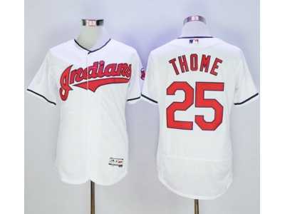 Cleveland Indians #25 Jim Thome White Flexbase Authentic Collection Stitched Baseball Jersey