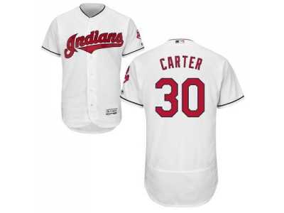 Cleveland Indians #30 Joe Carter White Flexbase Authentic Collection Stitched Baseball Jersey