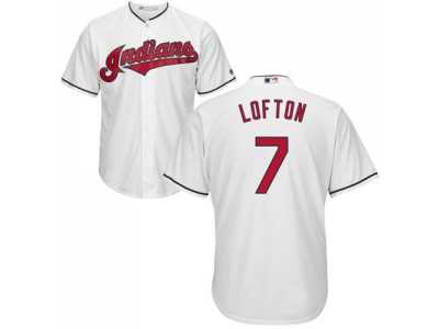 Cleveland Indians #7 Kenny Lofton White New Cool Base Stitched MLB Jersey