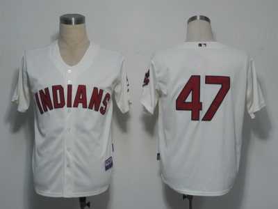MLB Cleveland Indians #47 Duncan Cream[Cool Base]