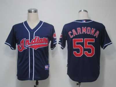 MLB Cleveland Indians #55 Carmona Blue[Cool Base]