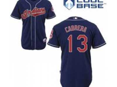 MLB Jerseys Cleveland Indians #13 CABRERA Blue