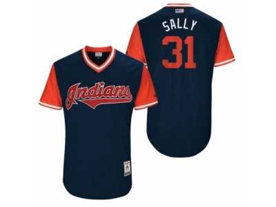 Men's 2017 Little League World Series Indians Danny Salazar #31 Sally Navy Jersey