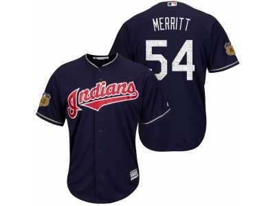 Men's Cleveland Indians #54 Ryan Merritt 2017 Spring Training Cool Base Stitched MLB Jersey