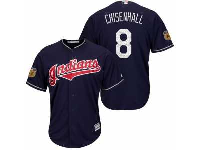 Men's Cleveland Indians #8 Lonnie Chisenhall 2017 Spring Training Cool Base Stitched MLB Jersey