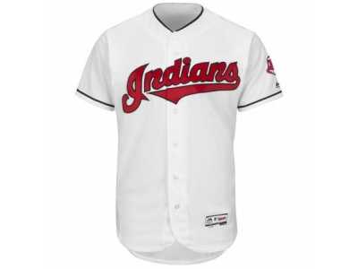 Men's Cleveland Indians Majestic Balnk White Flexbase Authentic Collection Team Jersey