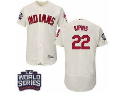 Men's Majestic Cleveland Indians #22 Jason Kipnis Cream 2016 World Series Bound Flexbase Authentic Collection MLB Jersey