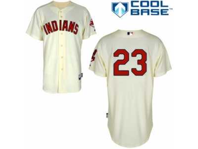 Men's Majestic Cleveland Indians #23 Michael Brantley Replica Cream Alternate 2 Cool Base MLB Jersey