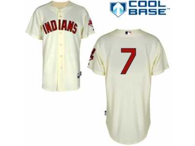 Men's Majestic Cleveland Indians #7 Kenny Lofton Authentic Cream Alternate 2 Cool Base MLB Jersey
