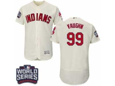 Men's Majestic Cleveland Indians #99 Ricky Vaughn Cream 2016 World Series Bound Flexbase Authentic Collection MLB Jersey