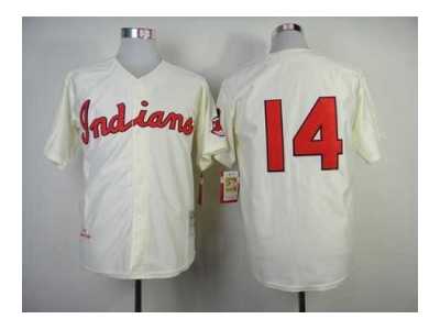mlb jerseys cleveland indians #14 doby m&n cream 1951