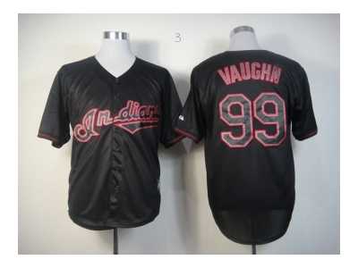 mlb jerseys cleveland indians #99 vaughn black[fashion]