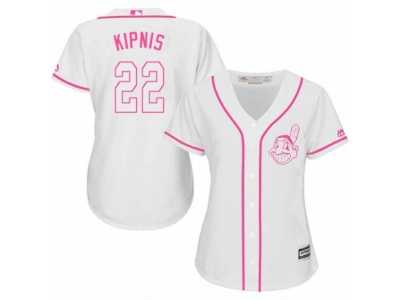 Women's Majestic Cleveland Indians #22 Jason Kipnis Authentic White Fashion Cool Base MLB Jersey