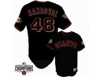 2014 World series champions mlb jerseys san francisco giants #48 sandoval black
