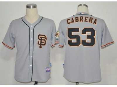 MLB Jerseys San Francisco Giants #53 Melky Cabrera Grey 2012 SF
