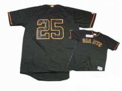 MLB San Francisco Giants #25 Barry Bonds Black