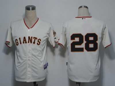 MLB San Francisco Giants #28 Posey Cream[Cool Base]