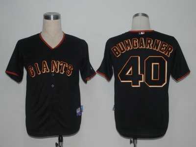 MLB San Francisco Giants 40 Bumgarner Black[Cool Base]