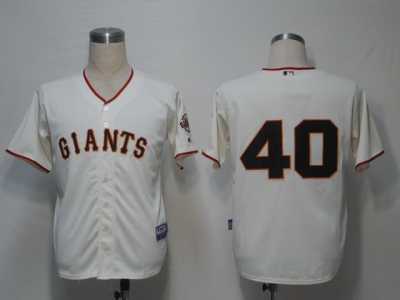 MLB San Francisco Giants #40 Bumgarner Cream[Cool Base]
