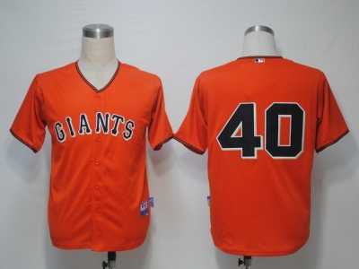 MLB San Francisco Giants #40 Bumgarner Orange[Cool Base]