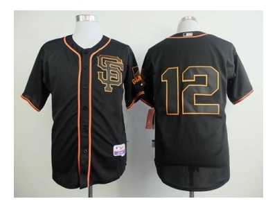 MLB san francisco giants #12 panik black[sf style] jerseys