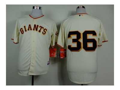 MLB san francisco giants #36 perry cream jerseys