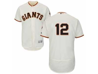 Men's Majestic San Francisco Giants #12 Joe Panik Cream Flexbase Authentic Collection MLB Jersey