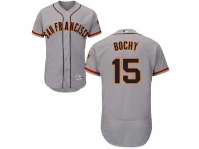 Men's Majestic San Francisco Giants #15 Bruce Bochy Grey Flexbase Authentic Collection MLB Jersey