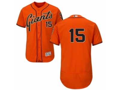 Men's Majestic San Francisco Giants #15 Bruce Bochy Orange Flexbase Authentic Collection MLB Jersey