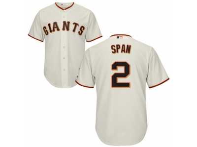 Men's Majestic San Francisco Giants #2 Denard Span Authentic Cream Home Cool Base MLB Jersey