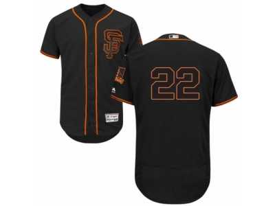 Men's Majestic San Francisco Giants #22 Will Clark Black Flexbase Authentic Collection MLB Jersey