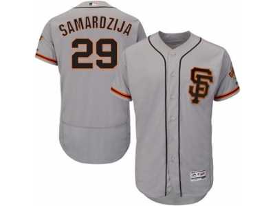 Men's Majestic San Francisco Giants #29 Jeff Samardzija Gray Flexbase Authentic Collection MLB Jersey