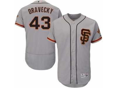 Men's Majestic San Francisco Giants #43 Dave Dravecky Gray Flexbase Authentic Collection MLB Jersey