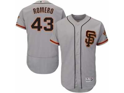 Men's Majestic San Francisco Giants #43 Ricky Romero Gray Flexbase Authentic Collection MLB Jersey
