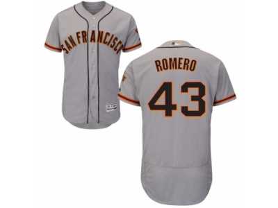 Men\'s Majestic San Francisco Giants #43 Ricky Romero Grey Flexbase Authentic Collection MLB Jersey