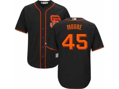 Men's Majestic San Francisco Giants #45 Matt Moore Replica Black Alternate Cool Base MLB Jersey