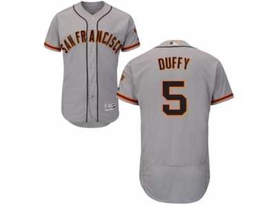 Men's Majestic San Francisco Giants #5 Matt Duffy Grey Flexbase Authentic Collection MLB Jersey