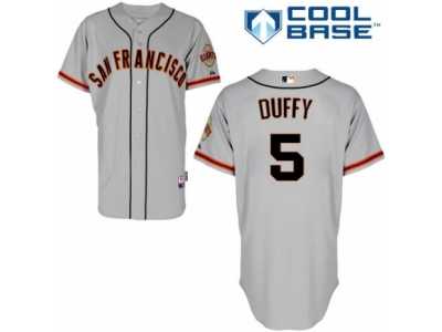 Men's Majestic San Francisco Giants #5 Matt Duffy Replica Grey Road Cool Base MLB Jersey