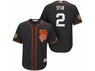 Men\'s San Francisco Giants #2 Denard Span 2017 Spring Training Cool Base Stitched MLB Jersey