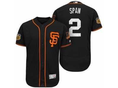 Men's San Francisco Giants #2 Denard Span 2017 Spring Training Flex Base Authentic Collection Stitched Baseball Jersey